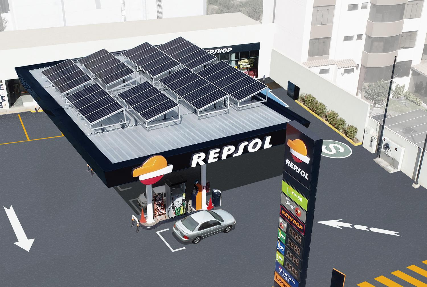 La Estación de Servicio Sevilla operará con paneles solares. (Foto: Repsol)