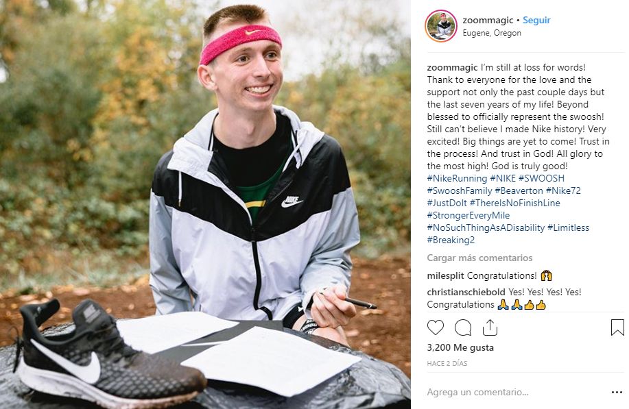 Justin Gallegos se convirtió en el primer atleta con parálisis cerebral en firmar un contrato con una importante marca deportiva. (Crédito: zoommagic en Instagram)