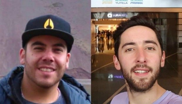 Fernando Candia y Felipe Osiadacz se encontraban de vacaciones cuando se vieron envueltos en una riña donde murió una persona. (Fotos: Facebook)