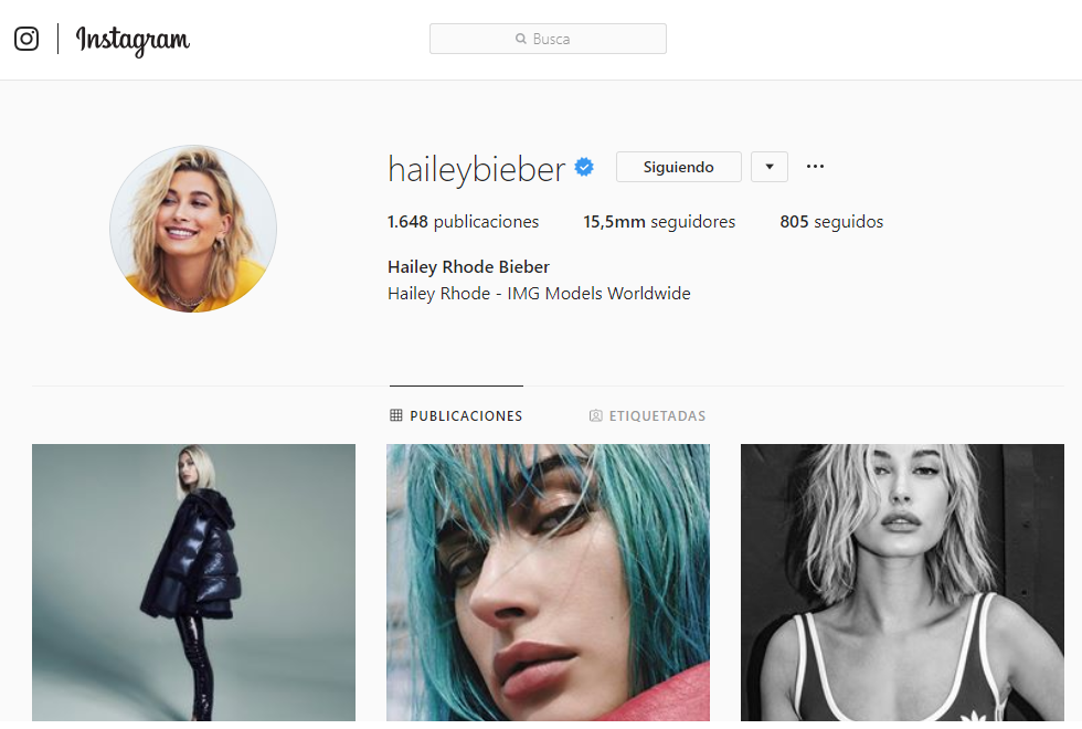 Hailey Baldwin cambia su nombre a Hailey Bieber (Foto: Captura de pantalla de Instagram)