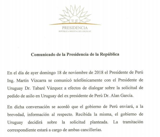 (Documento: Presidencia de la República Oriental del Uruguay)