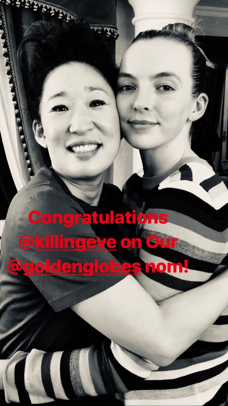 Sandra Oh compartió una fotografía con su co-estrella (Foto: Instagram)