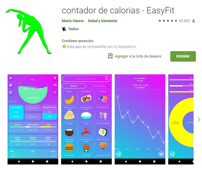 Es una de las App más queridas por aquellos que tienen un estilo sano de vida. (Foto: Google Play) 