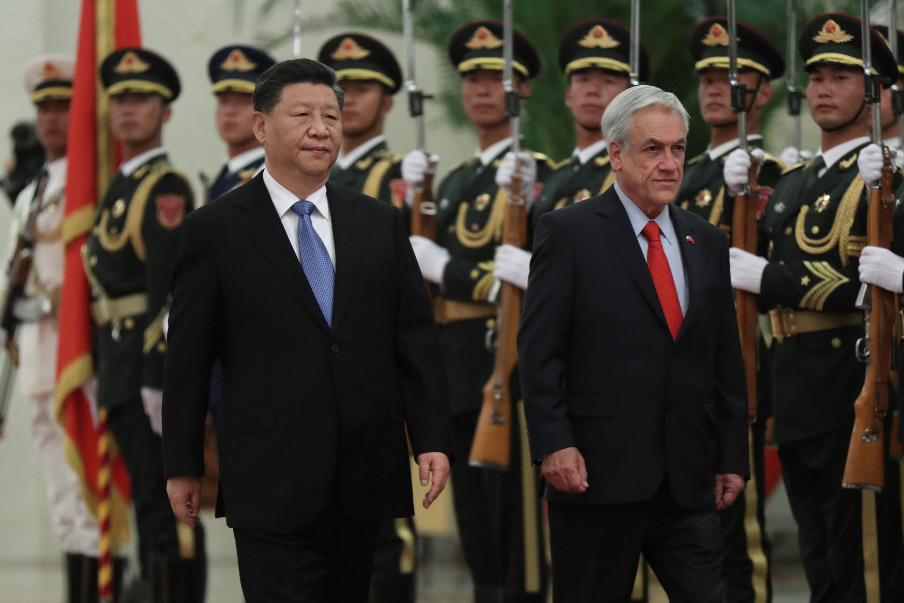 El presidente chino, Xi Jinping, recibió a su homólogo chileno, Sebastián Piñera. (Foto: EFE)