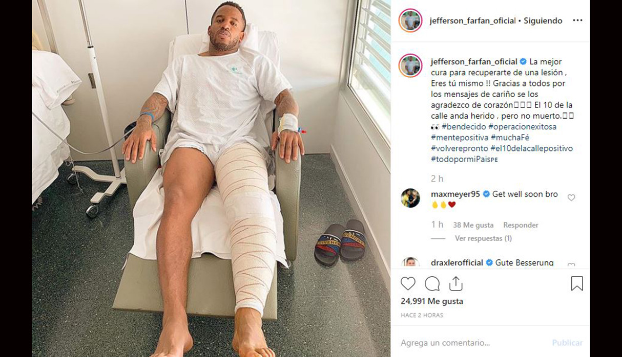 Jefferson Farfán fue operado con éxito. (Foto: Instagram)