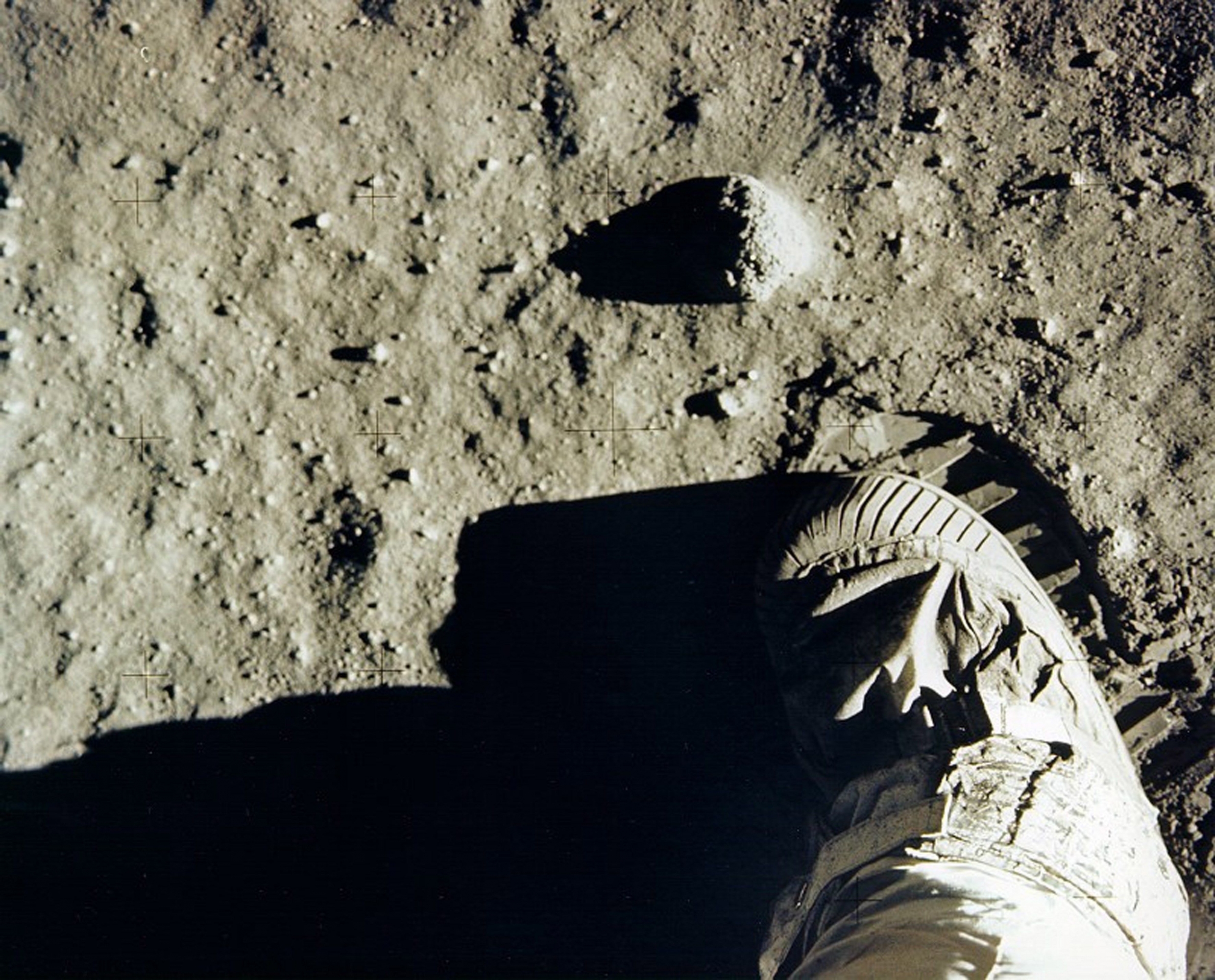 El astronauta Buzz Aldrin en suelo lunar el 20 de julio de 1969. (NASA)