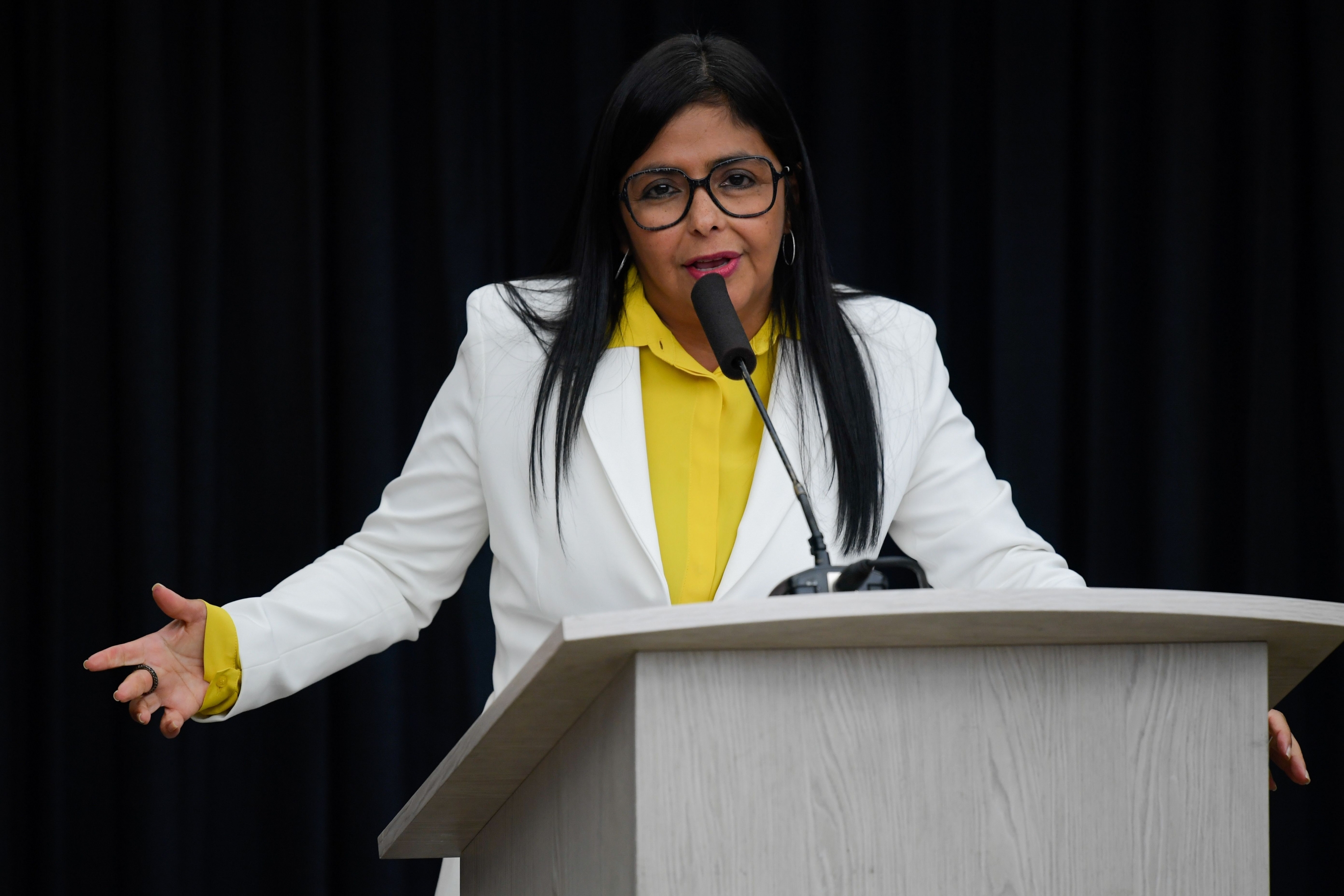 En la imagen, la vicepresidenta Delcy Rodríguez. (Foto: AFP)