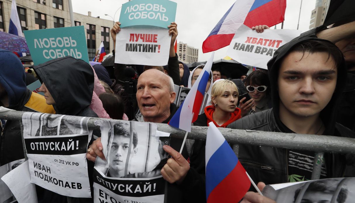 Al menos 40.000 manifestantes en Moscú para exigir elecciones libres. (Foto: EFE)
