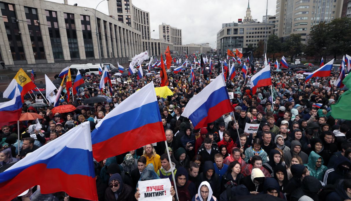 Al menos 40.000 manifestantes en Moscú para exigir elecciones libres. (Foto: EFE)