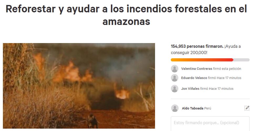 El incendio en la Amazonía ha generado la indignación del mundo. (Foto: Captura)