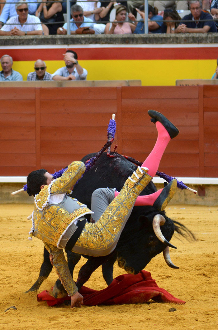 Paco Ureña sufrió una impresionante cornada en la Feria de Palencia. (Foto: EFE)