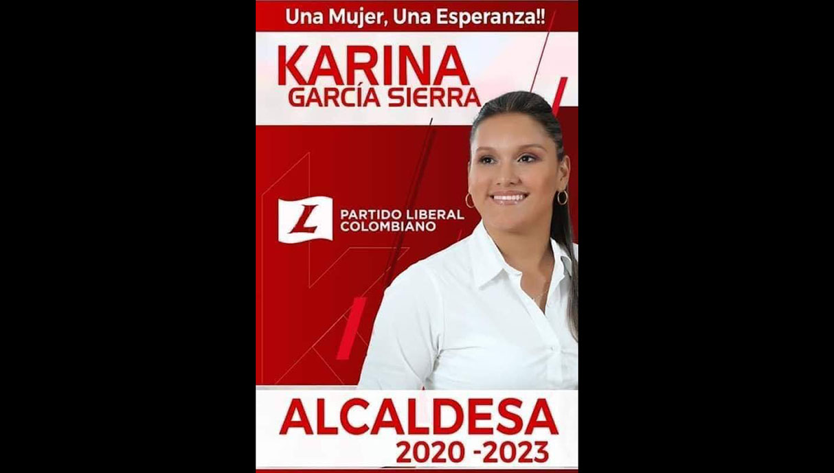 Karina García era candidata a la alcaldía del municipio de Suarez Cauca. (Foto: Twitter)