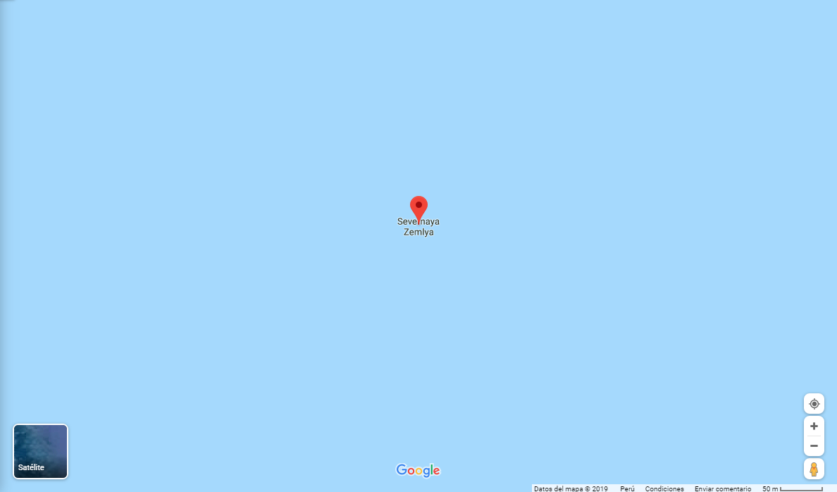 Así se ve la zona de Sévernaia Zemliá en Google Maps.