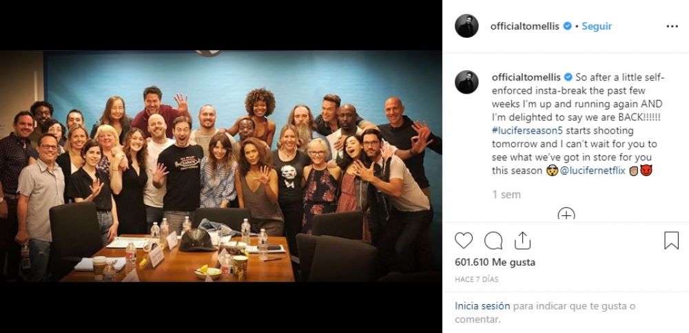 El equipo de Lucifer ya se encuentra grabando la quinta temporada de la serie. (Foto: Instagram).