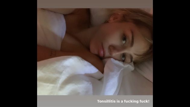 Miley Cyrus fue hospitalizada, tras sufrir un fuerte cuadro de amigdalitis. (Imagen: Instagram)