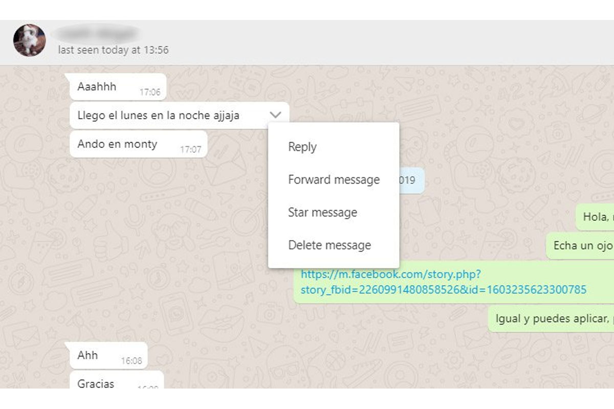 La última actualización de WhatsApp Web generó que todas las funciones se colocaran en inglés. (Foto: WhatsApp)